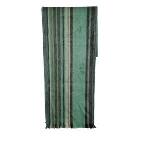 Shupaca 80% Alpaca‎ Super Soft 12"x76" Striped Green Unisex Scarf